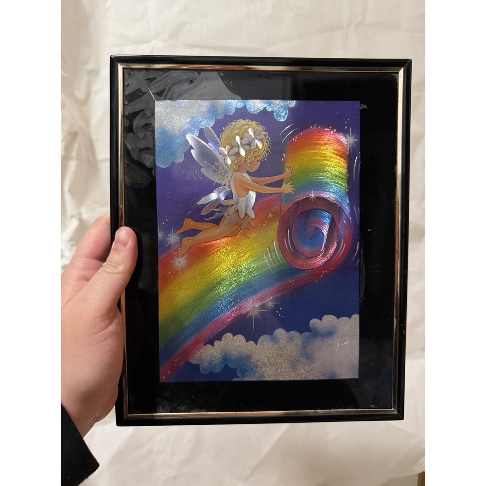 Dufex foil art print titled "Rainbow Fairy" Vintage